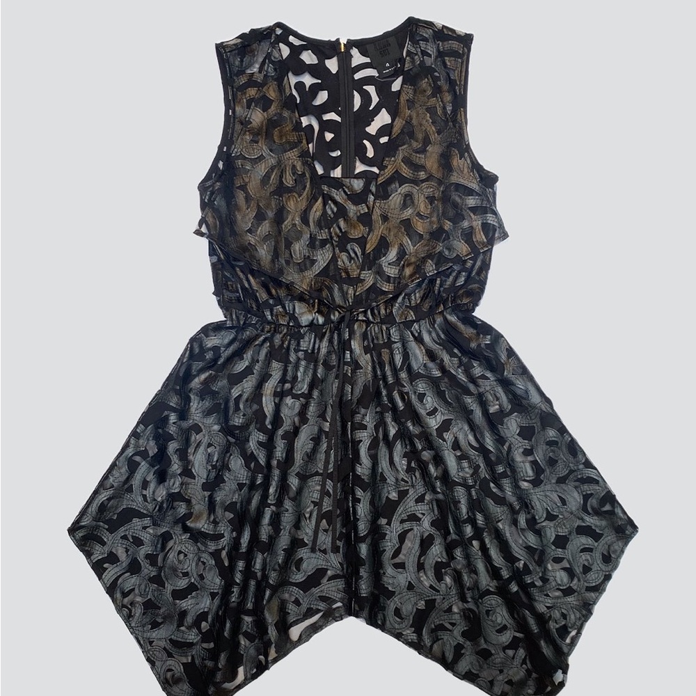 NWT ANNA SUI BLACK GROTTO PAISLEY MINI DRESS Size 4